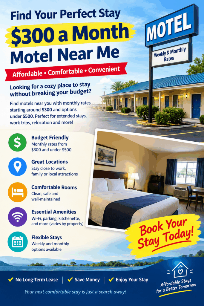 $300 a Month Motel Near Me
