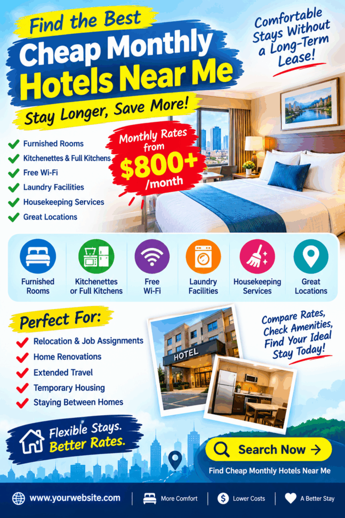 Ways to Find Cheap Monthly Hotels Near Me